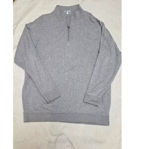 PETER MILLAR MENS LONG SLEEVE GRAY 1/4 ZIP PULLOVER SHIRT SIZE XXL